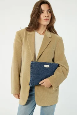 Cheap Rivedroite Paris Barbettemediumlapochette DenimupcycléAgedDenim