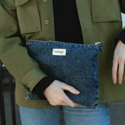 Cheap Rivedroite Paris Barbettemediumlapochette DenimupcycléAgedDenim