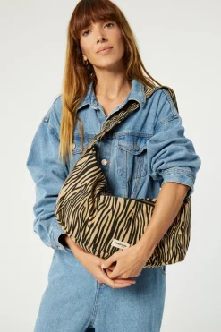 Shop Rivedroite Paris CharlotlesacCrossbody CotonrecycléZèbre