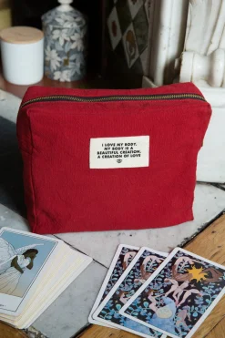 New Rivedroite Paris LapochetteencollaborationavecLiliBarbery CotonrecycléRougeVibrant