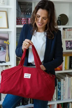 Shop Rivedroite Paris LepetitsacdeyogaencollaborationavecLiliBarbery CotonrecycléRougeVibrant