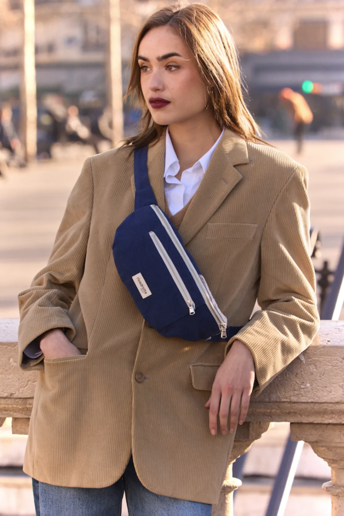 Best Sale Rivedroite Paris Orsellesacbanane CotonrecycléBleuNuit